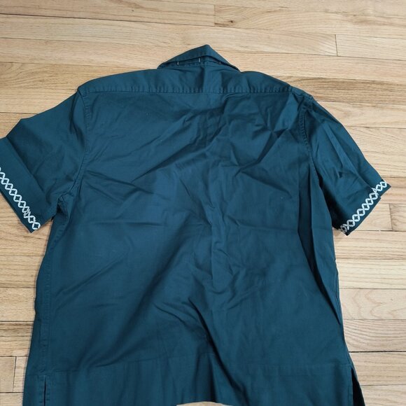 Men's Summer Embroidered Resort Overshirt Banana Republic Size M - Excellent - Picture 4 of 5